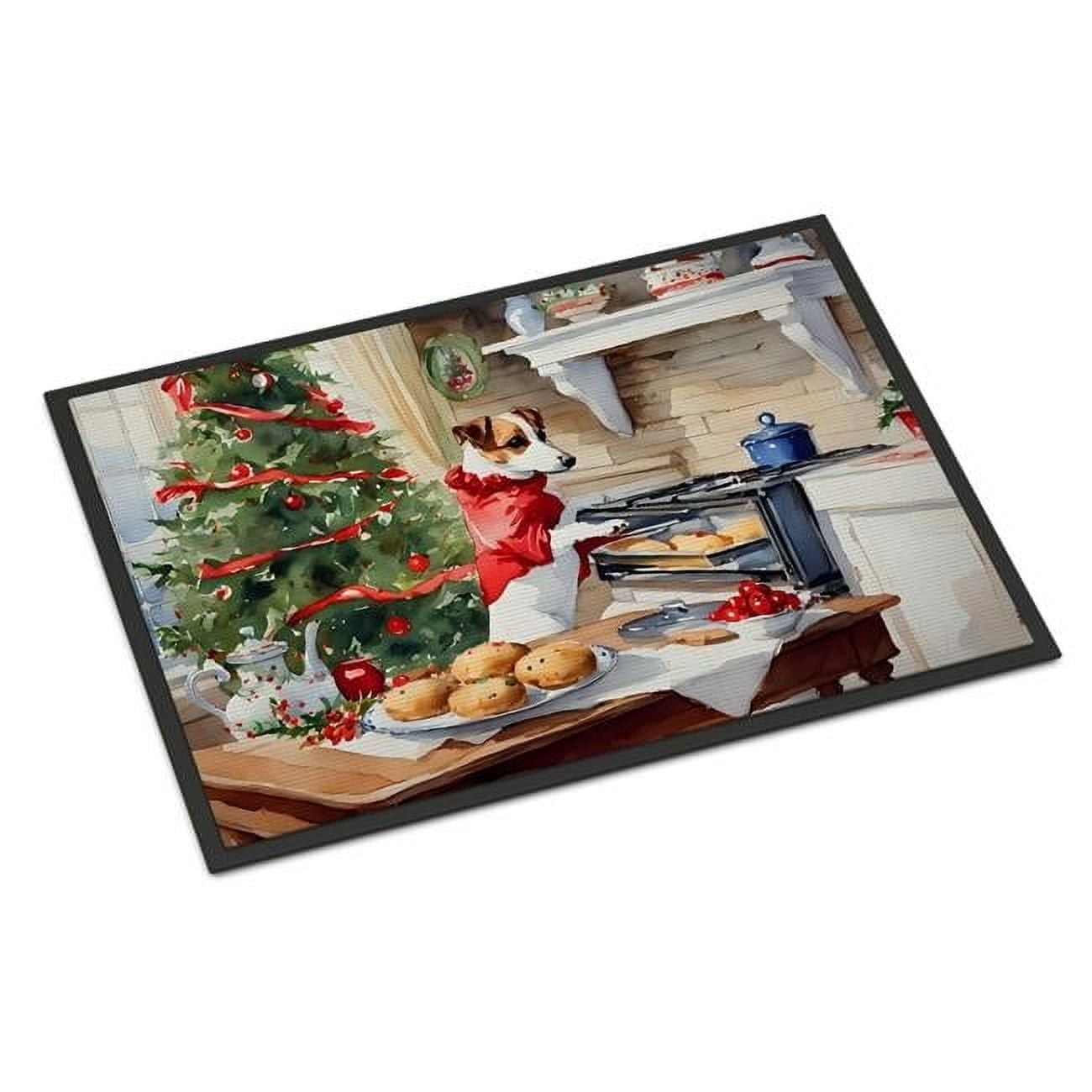 Carolines Treasures DAC3826MAT 18 x 27 in.  Jack Russell Terrier Christmas Cookies Doormat