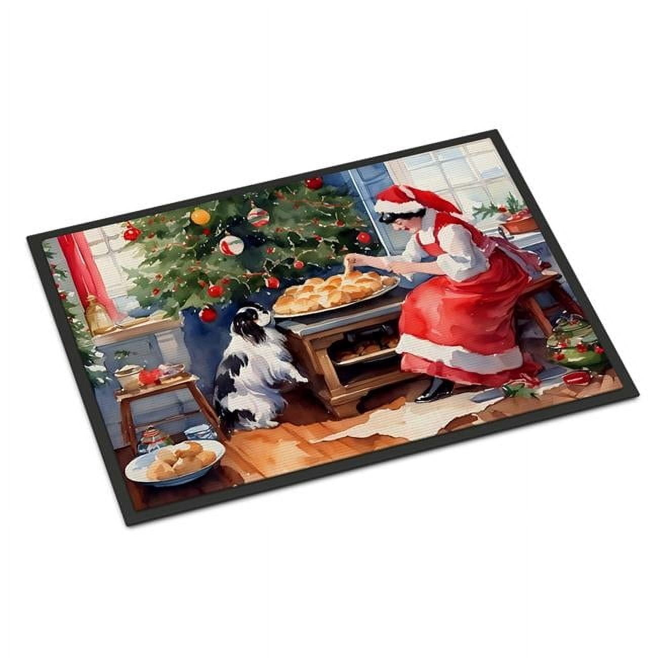 Carolines Treasures DAC3829MAT 18 x 27 in.  Japanese Chin Christmas Cookies Doormat