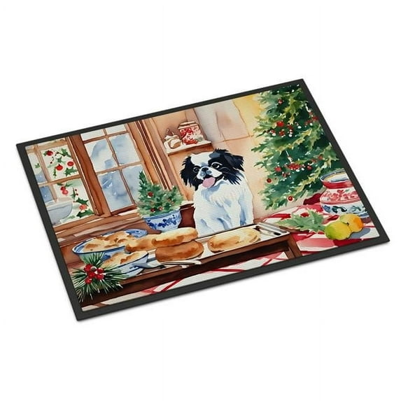 Carolines Treasures DAC3830MAT 18 x 27 in. Japanese Chin Christmas Cookies Doormat