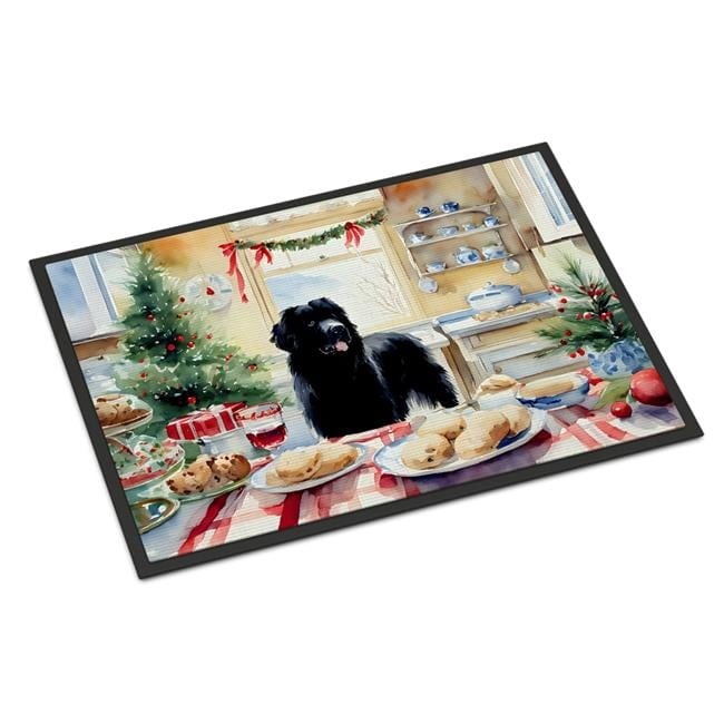 Carolines Treasures DAC3854MAT 18 x 27 in. Unisex foundland Christmas Cookies Doormat