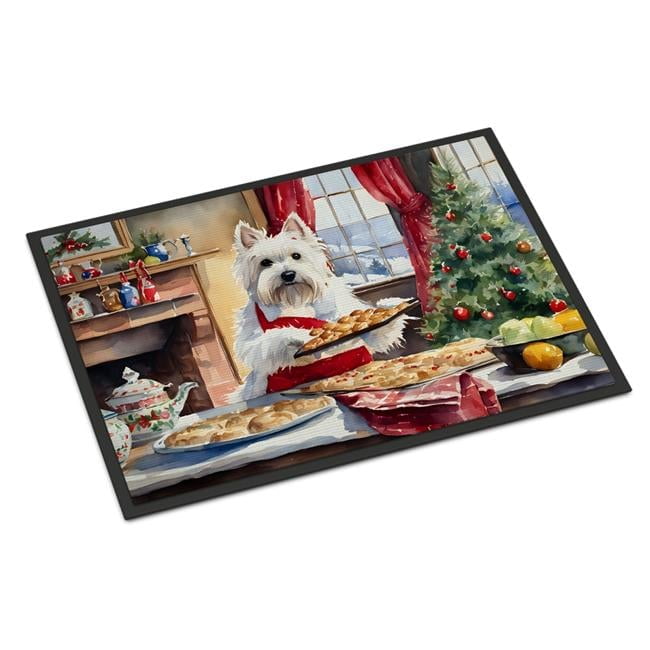 Carolines Treasures DAC3890MAT 18 x 27 in.  Westie Christmas Cookies Doormat