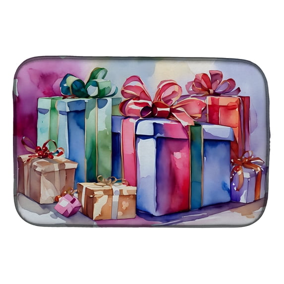 Carolines Treasures DAC3916DDM 21 x 14 in. Christmas Gifts Dish Drying Mat