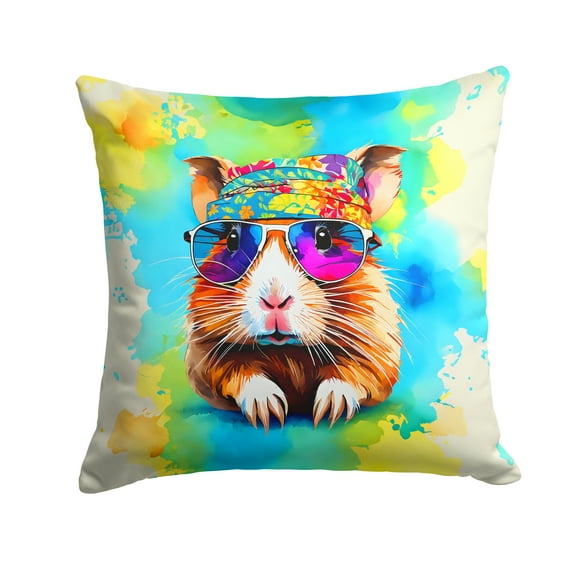 Hippie Animal Guinea Pig Throw Pillow 18 in x 18 in