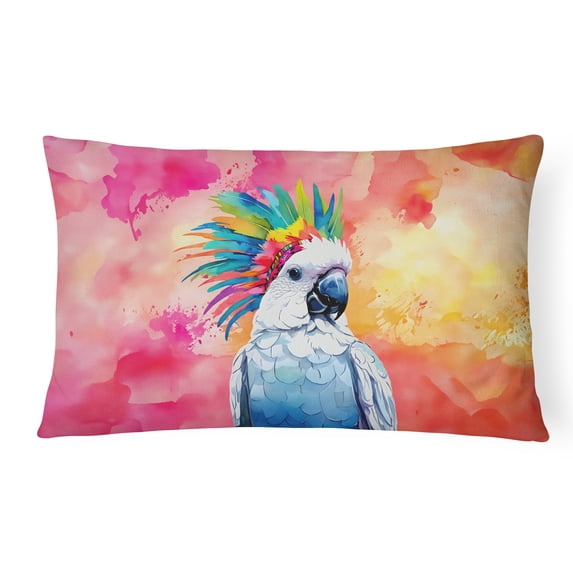 Carolines Treasures DAC3972PW1216 16 x 12 in. Unisex Hippie Animal Cockatoo Polyester Fabric Throw Pillow