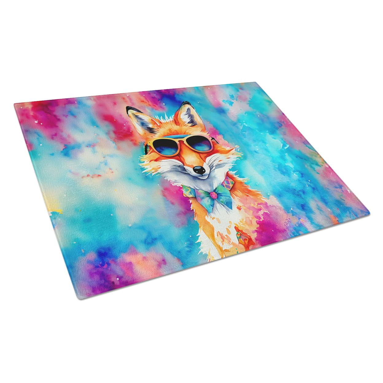 Carolines Treasures DAC3983LCB 15 x 12 in. Hippie Animal Fox Glass Cutting Board