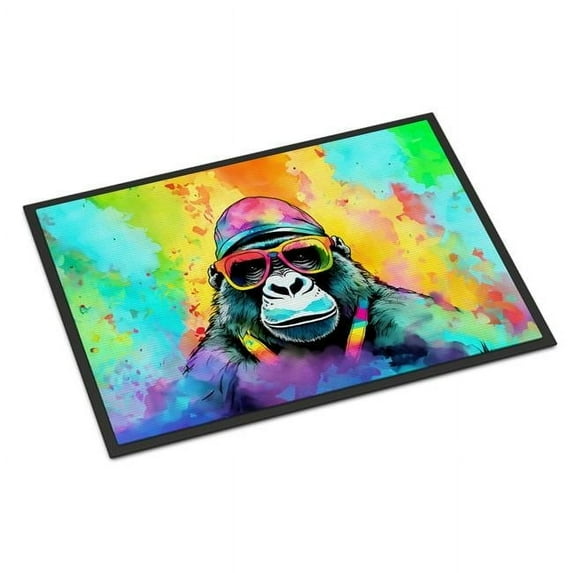 Carolines Treasures DAC3989JMAT 24 x 36 in. Hippie Animal Gorilla Doormat