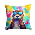 thumbnail image 1 of Carolines Treasures DAC4013PW1818 18 x 18 in. Unisex Hippie Animal Otter Polyester Fabric Throw Pillow, 1 of 5