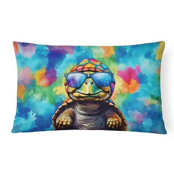 Hippie Animal Tortoise Turtle Throw Pillow 12 in x 16 in