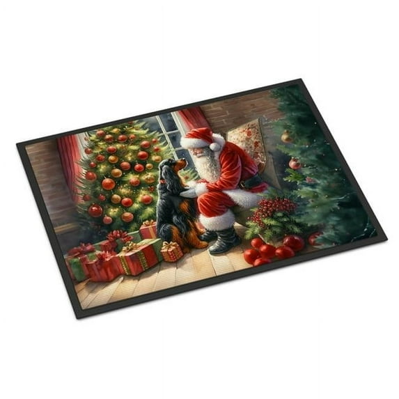 Carolines Treasures DAC4118JMAT 24 x 36 in. Unisex Gordon Setter & Santa Claus Doormat