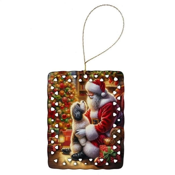 Carolines Treasures DAC4124CO2 3.4 x 2.6 in. Havanese & Santa Claus Porcelain Ornament