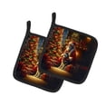 thumbnail image 1 of Carolines Treasures DAC4159PTHD 7.5 x 7.5 in. Siberian Husky & Santa Claus Pot Holders - Set of 2, 1 of 5