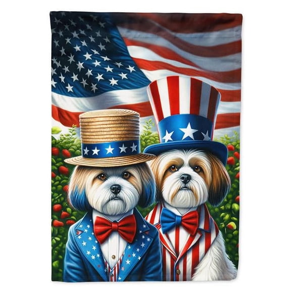 All American Lhasa Apso House Flag