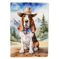 thumbnail image 1 of Basset Hound Cowboy Welcome Garden Flag, 1 of 5