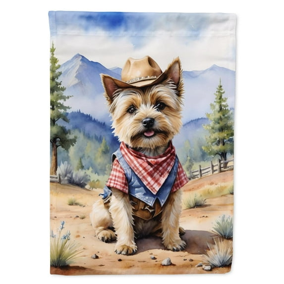 Cairn Terrier Cowboy Welcome Garden Flag