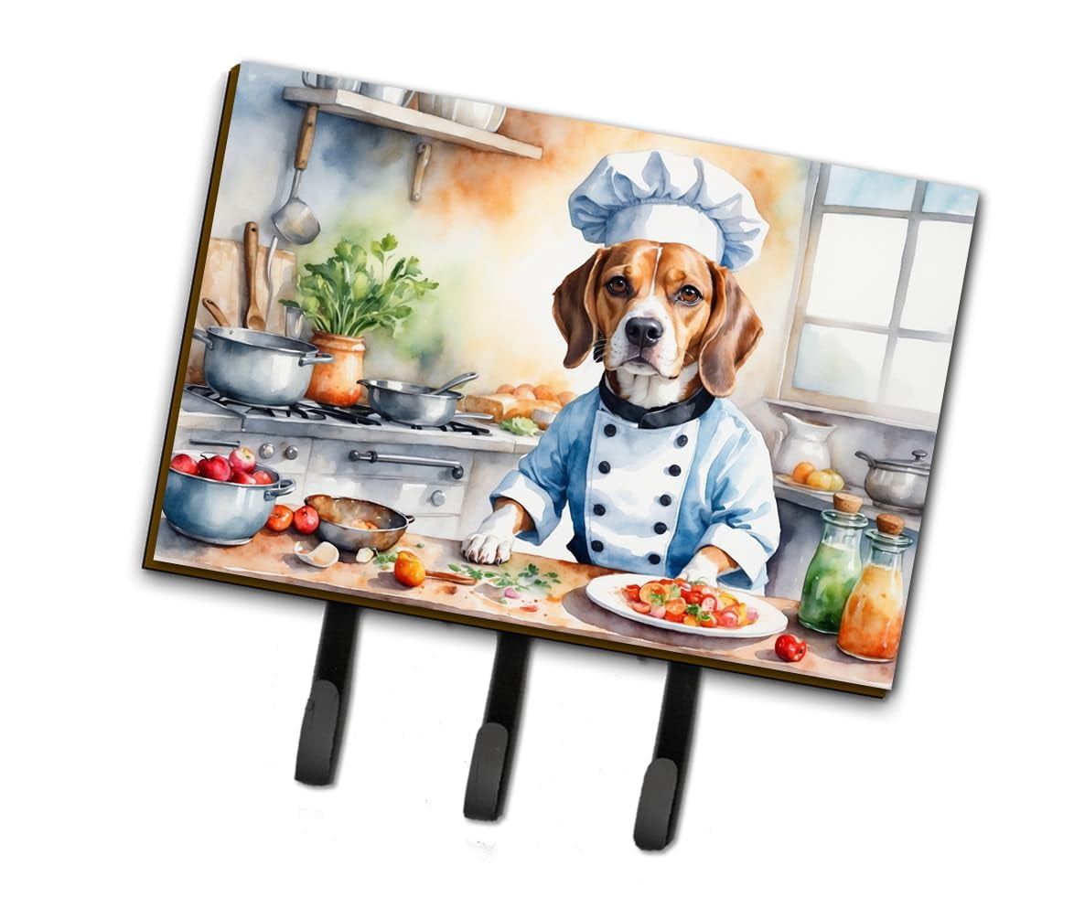 Beagle The Chef Leash or Key Holder 6 in x 9 in