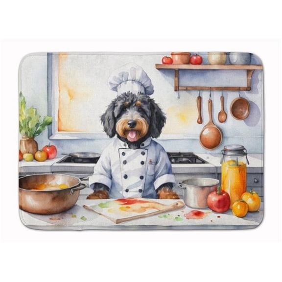 Carolines Treasures DAC6205RUG 19 x 27 in. Bernedoodle The Chef Memory Foam Kitchen Mat