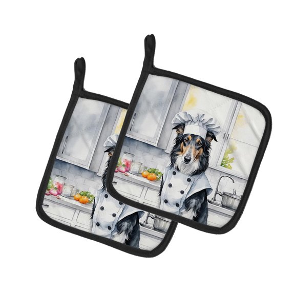 Carolines Treasures DAC6214PTHD 7.5 x 7.5 in. Unisex Borzoi The Chef Pair of Pot Holder