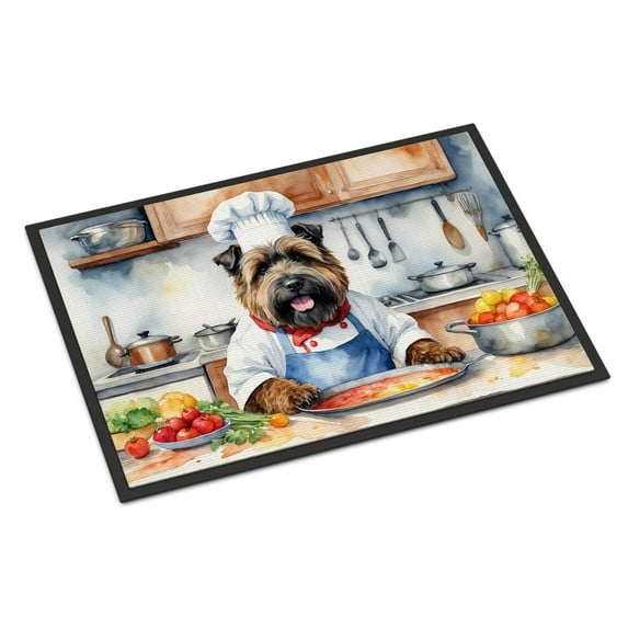 Carolines Treasures DAC6307MAT 18 x 27 in. White Poodle The Chef Doormat