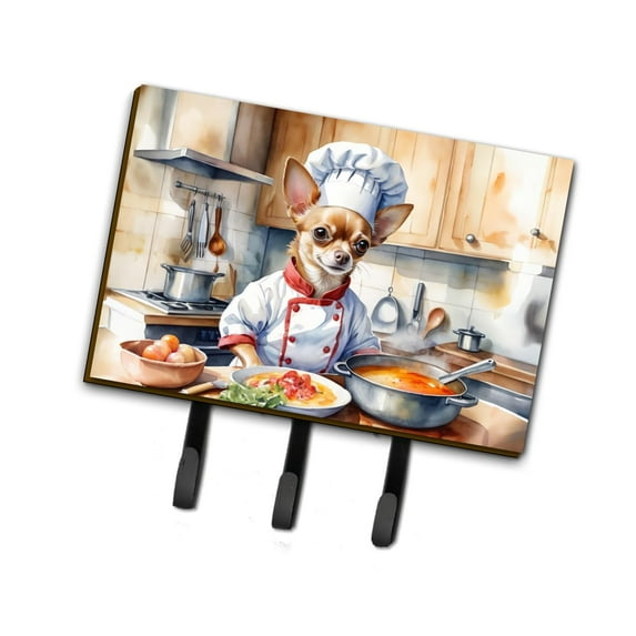 Chihuahua The Chef Leash or Key Holder 6 in x 9 in