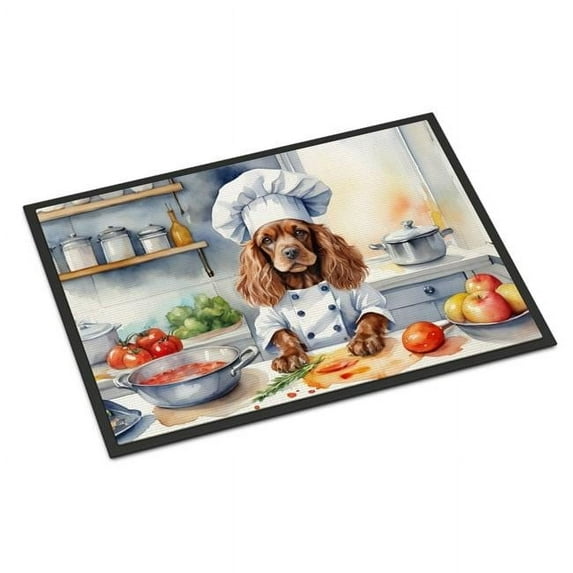 Carolines Treasures DAC6234JMAT 24 x 36 in. Cocker Spaniel The Chef Doormat