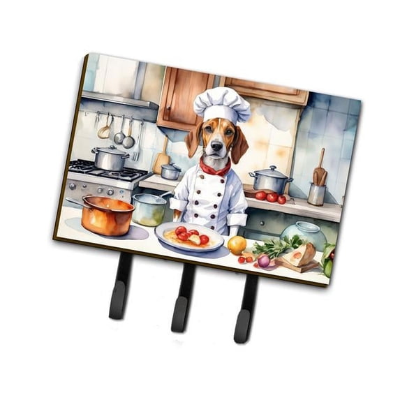 English Foxhound The Chef Leash or Key Holder 6 in x 9 in