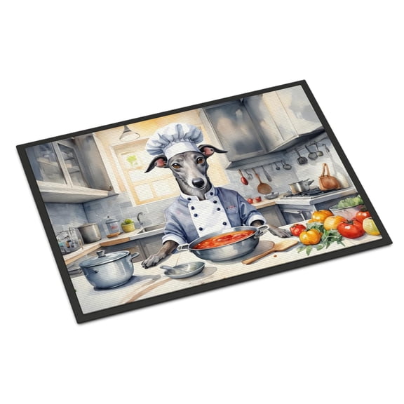 Carolines Treasures DAC6307MAT 18 x 27 in. White Poodle The Chef Doormat
