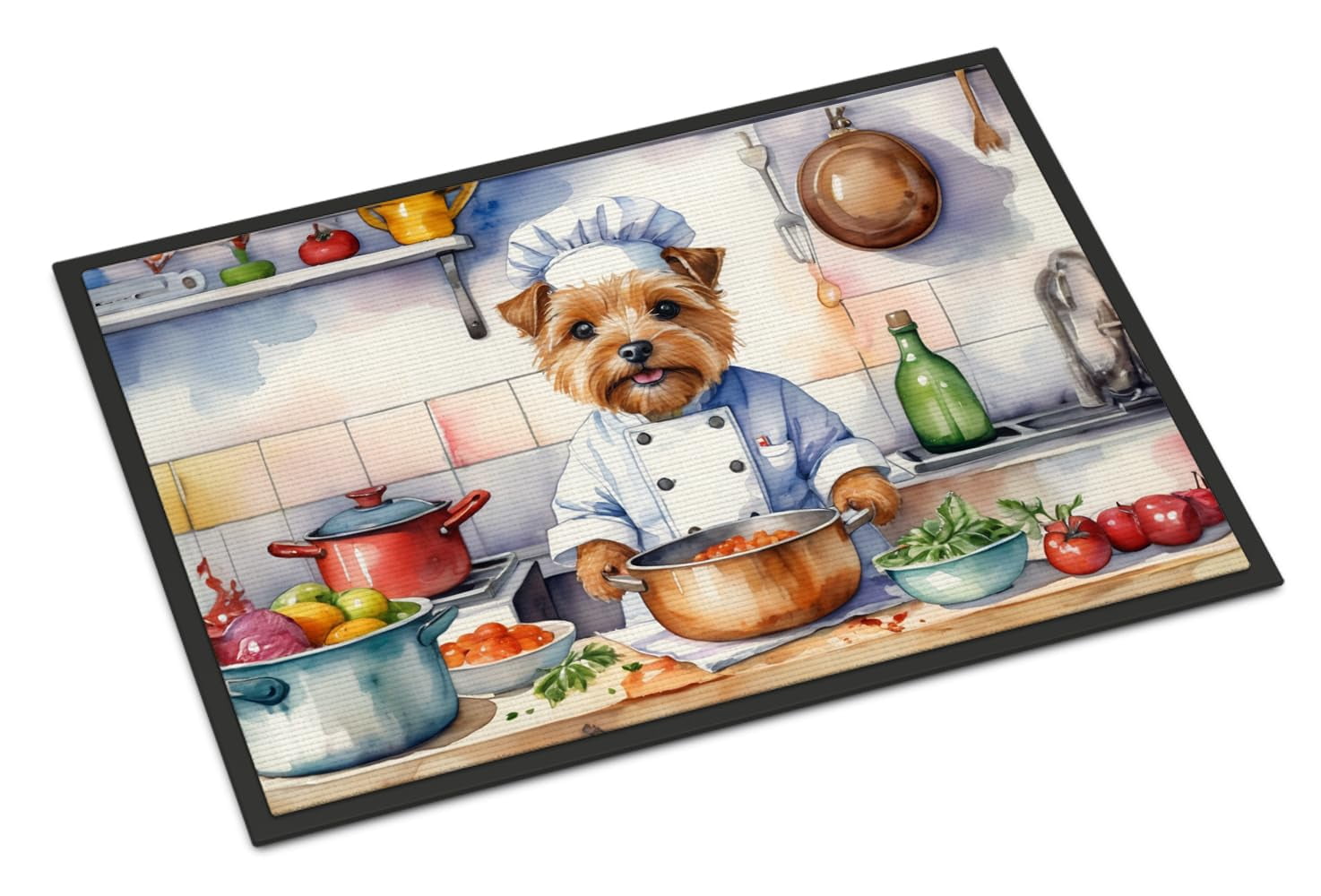 Norfolk Terrier The Chef Doormat 36 in x 24 in