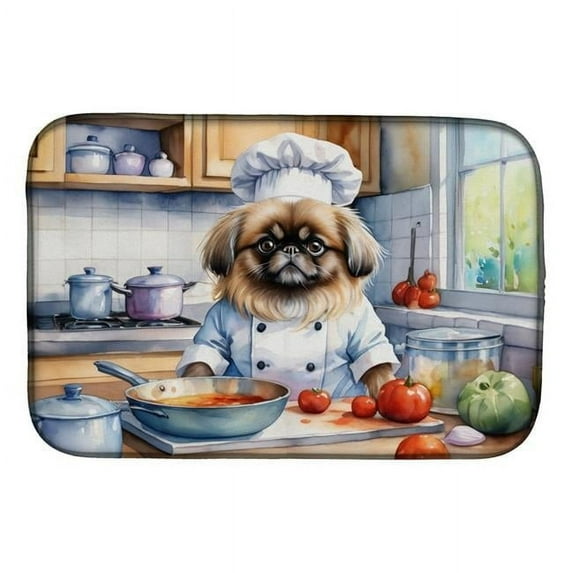 Carolines Treasures DAC6297DDM 21 x 14 in. Pekingese The Chef Dish Drying Mat