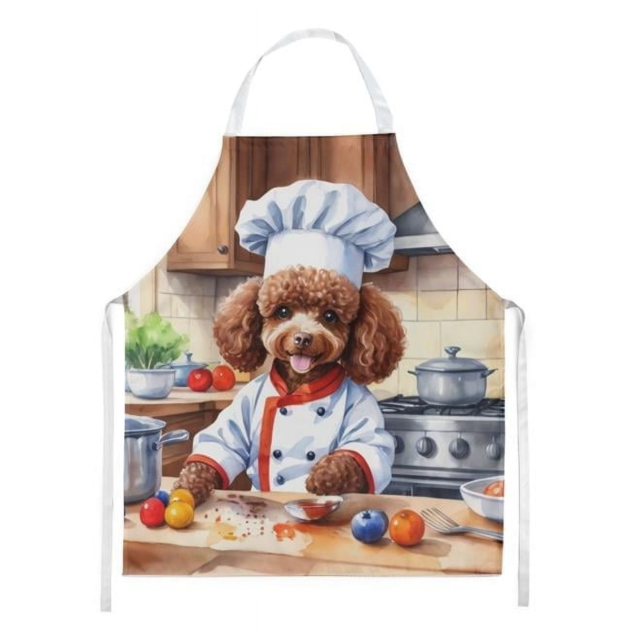 Carolines Treasures DAC6305APRON 30 x 27 in. Chocolate Poodle The Chef Apron