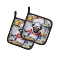 thumbnail image 1 of Carolines Treasures DAC6311PTHD 7.5 x 7.5 in. Unisex Pug The Chef Pair of Pot Holder, 1 of 2