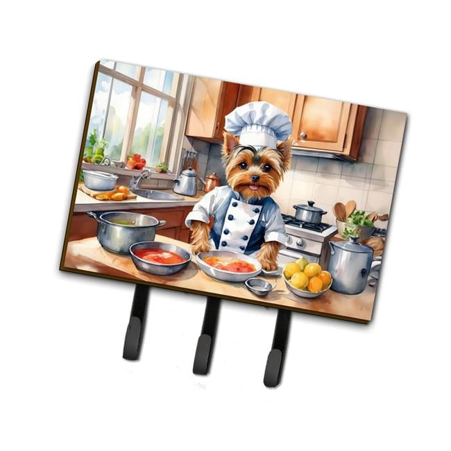 Yorkie Yorkshire Terrier The Chef Leash or Key Holder 6 in x 9 in