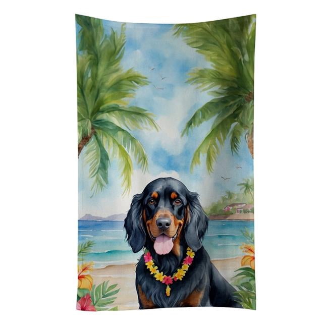 Carolines Treasures DAC6444KTWL 25 x 15 in. Gordon Setter Luau Kitchen Towel