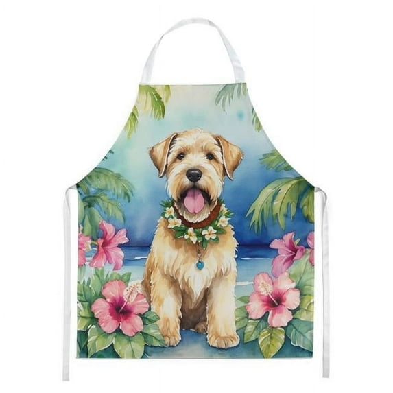 Carolines Treasures DAC6536APRON 30 x 27 in. Wheaten Terrier Luau Apron