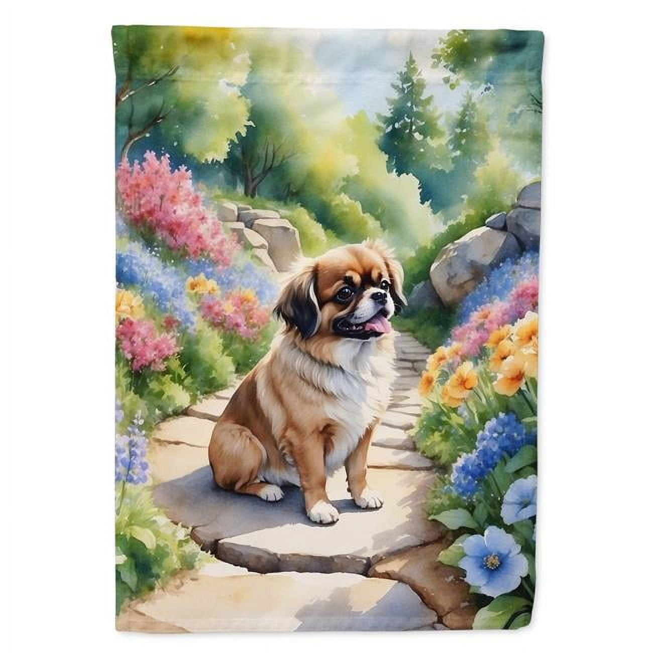 Coppia Presine Da Cucina Caroline's Treasures: Tibetan Spaniel, Tessuto Multicolore 19x19cm, Made In USA - 3