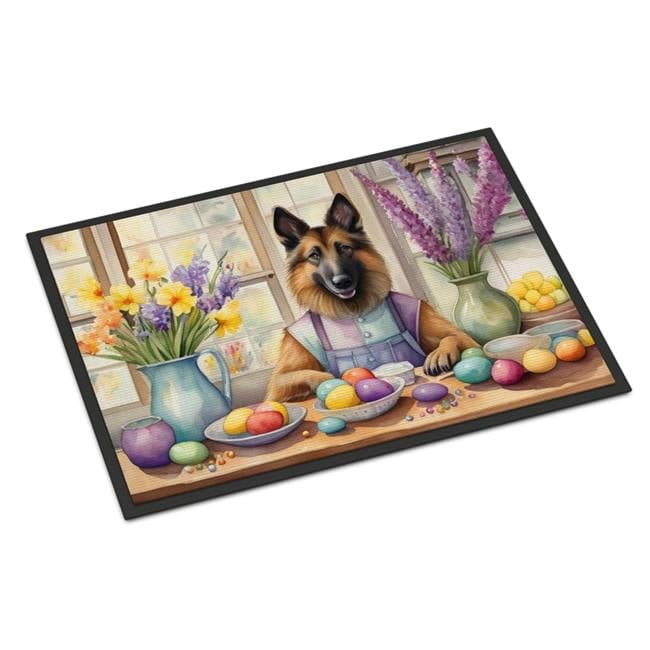 Decorating Easter Belgian Tervuren Doormat 27 in x 18 in