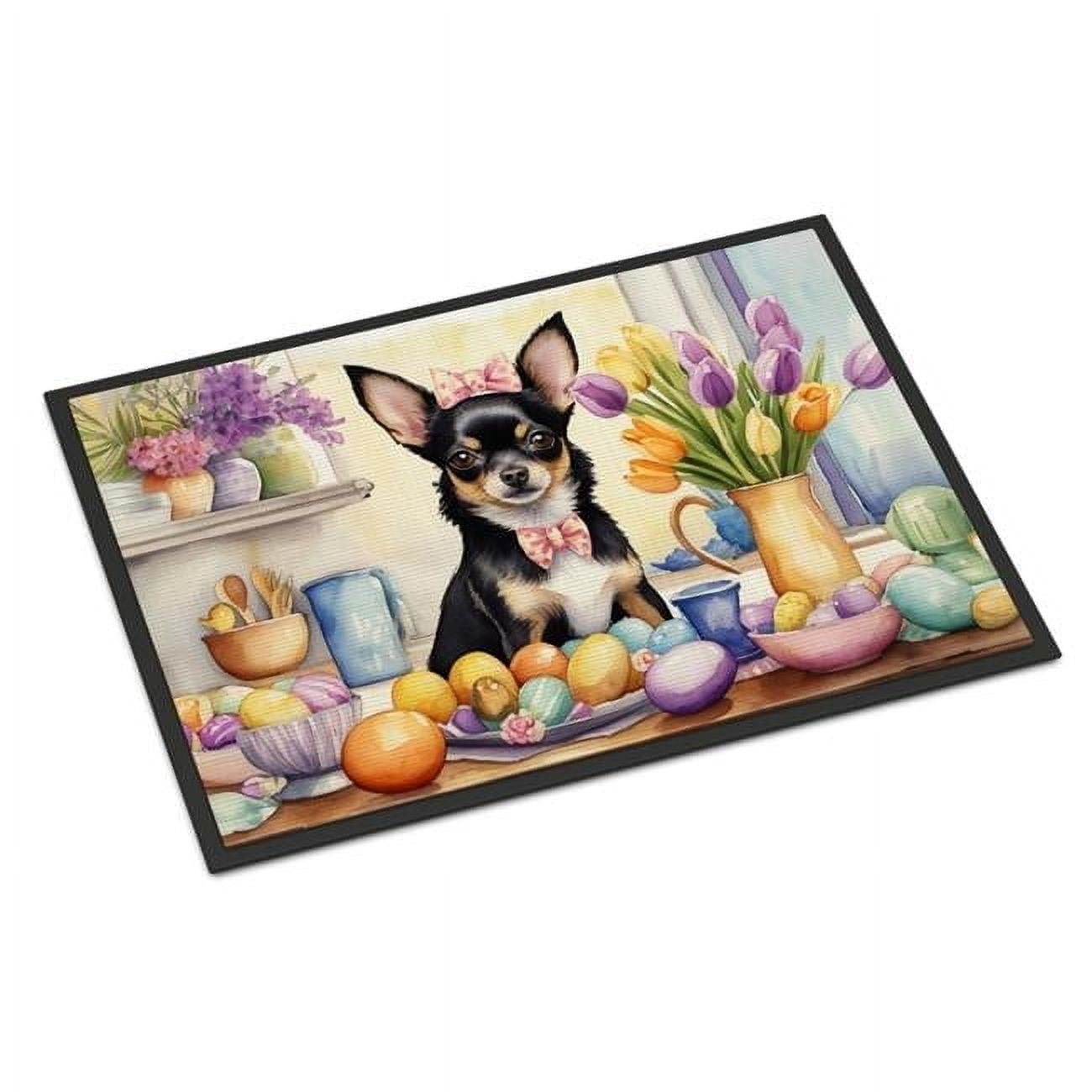 Decorating Easter Chihuahua Doormat 27 in x 18 in