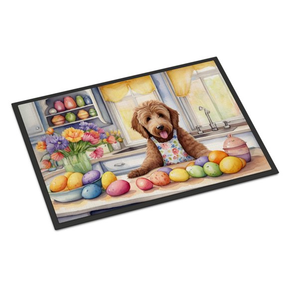 Decorating Easter Labradoodle Doormat 27 in x 18 in