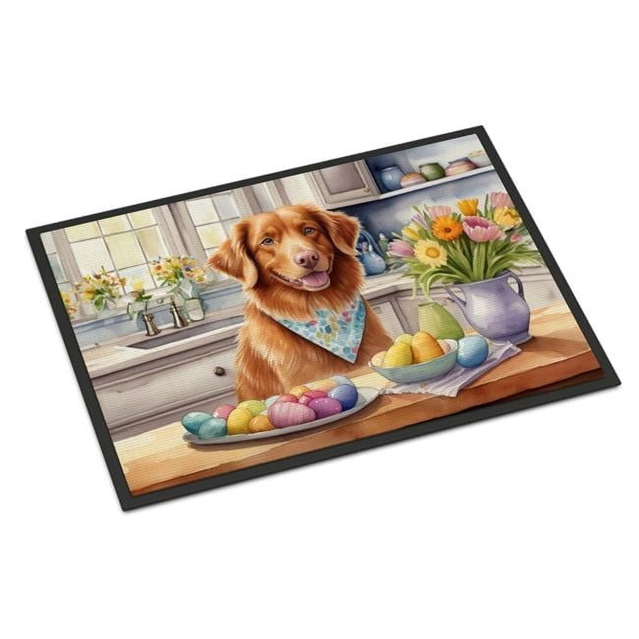 Decorating Easter Nova Scotia Duck Tolling Retriever Doormat 27 in x 18 in
