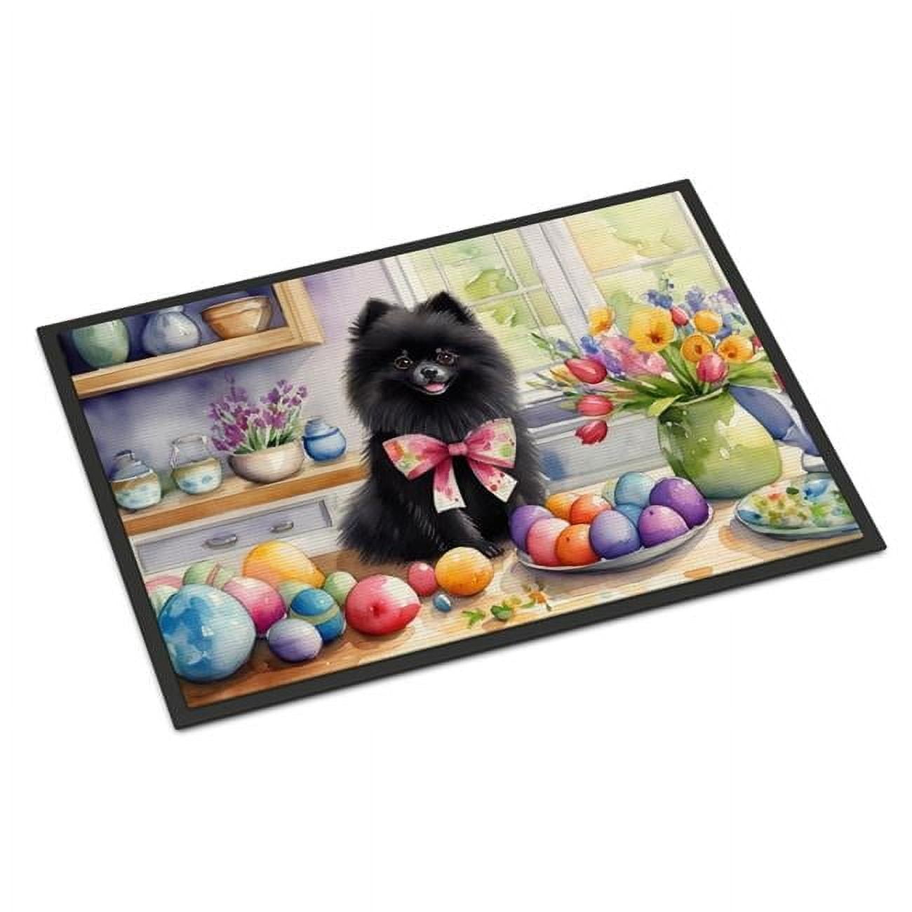 Decorating Easter Pomeranian Doormat 27 in x 18 in
