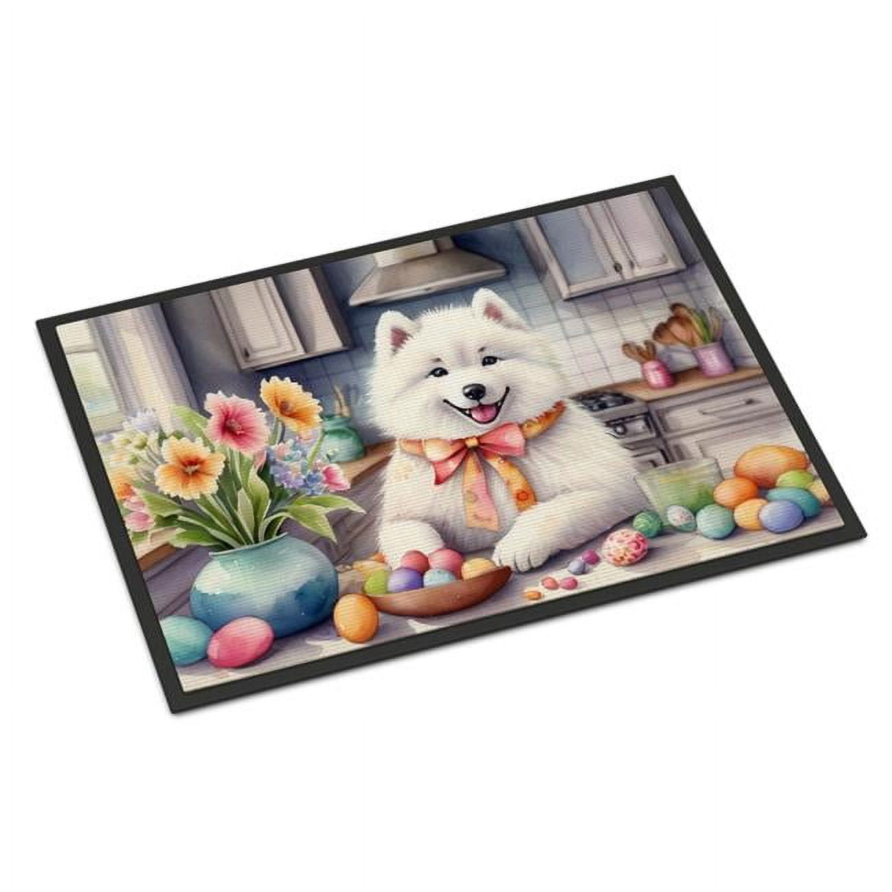 Decorating Easter Samoyed Doormat 27 in x 18 in