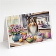 thumbnail image 1 of Carolines Treasures DAC6899GCA7P 5 x 7 in. Decorating Easter Sheltie Greeting Cards - Pack of 8, 1 of 3