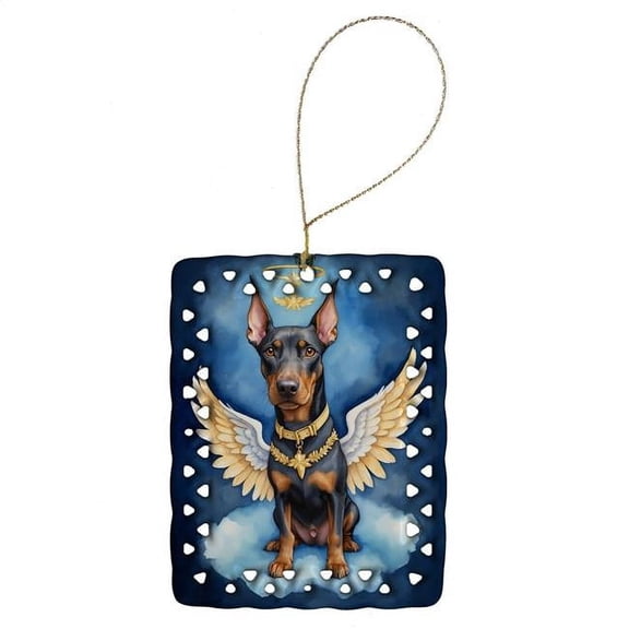 Carolines Treasures DAC6992CO2 3.4 x 2.6 in. Doberman Pinscher My Angel Porcelain Ornament