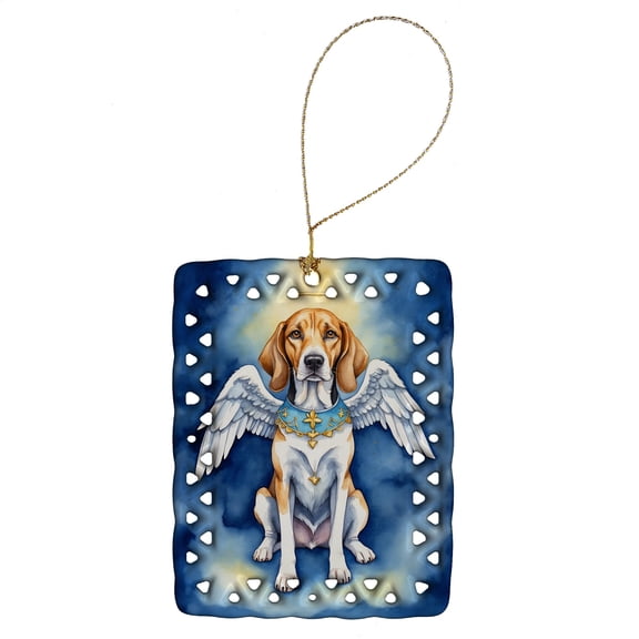 Carolines Treasures DAC6996CO2 3.4 x 2.6 in. English Foxhound My Angel Porcelain Ornament