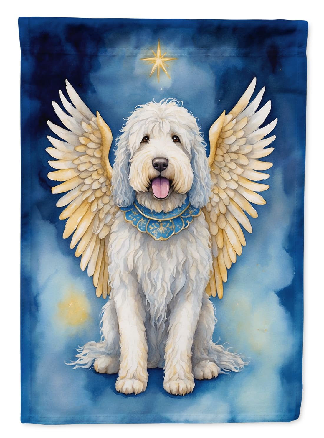 Caroline's Treasures DAC7023CHF Komondor My Angel House Flag Large Porch Sleeve Pole Decorative Outside Yard Banner Artwork Wall Hanging, Polyester, House Size, Multicolor