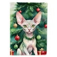 thumbnail image 1 of Carolines Treasures DAC7233GF 15.5 x 11.25 in. Minskin Cat by the Christmas Tree Garden Flag, 1 of 5