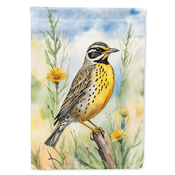 Carolines Treasures DAC7451GF 15.5 x 11.25 in. North Dakota Western Meadowlark Garden Flag