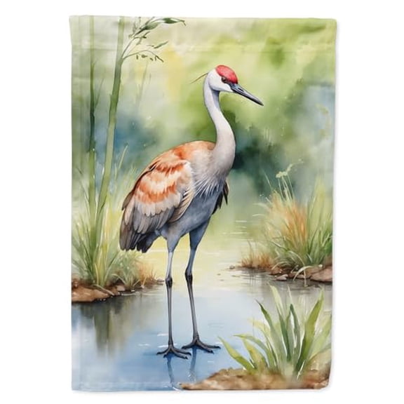 Caroline's Treasures Sandhill Crane Garden Flag Mailbox Flag Decorative Yard Flag Banner Outside Patio Artwork Yard Flower Beds, Garden Size, Multicolor