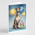 thumbnail image 1 of Carolines Treasures DAC7960GCA7P 5 x 7 in. Greyhound Happy Birthday Greeting Cards - Pack of 8, 1 of 1