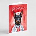 thumbnail image 1 of Carolines Treasures DAC8075GCA7P 5 x 7 in. Australian Kelpie Get Well Soon Greeting Cards - Pack of 8, 1 of 1