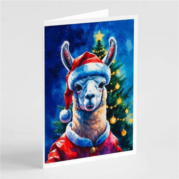 Carolines Treasures DAC8532GCA7P 5 x 7 in. Llama Christmas Greeting Cards - Pack of 8